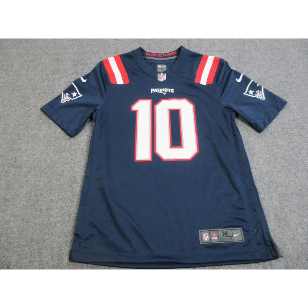 New England Patriots Jersey Mens Medium Blue NFL Football Mac Jones Nike